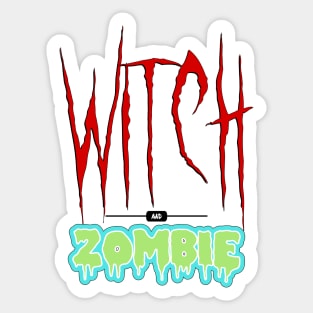 Witch and Zombie Sticker